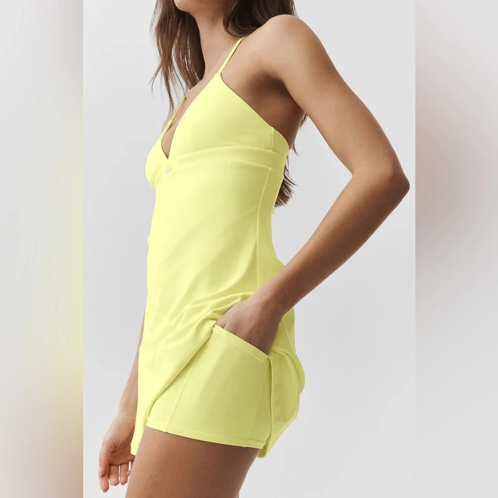 Alo Yoga Airbrush Splendor Dress Sunshine XXS